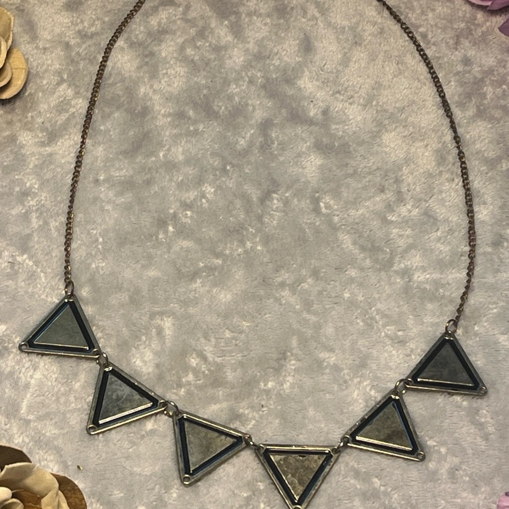 Dots Gold and Black Geometric Necklace